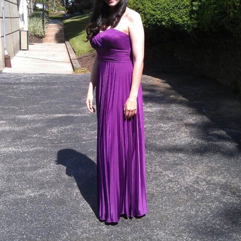 Purple Formal Dress, One-Shoulder